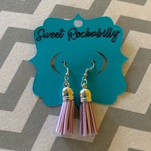 Lavender Tassel Earrings